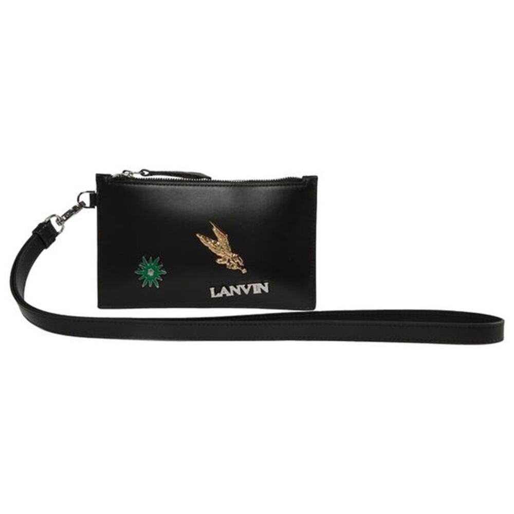 Lanvin Future Edition Leather Double Pouch ~ Black